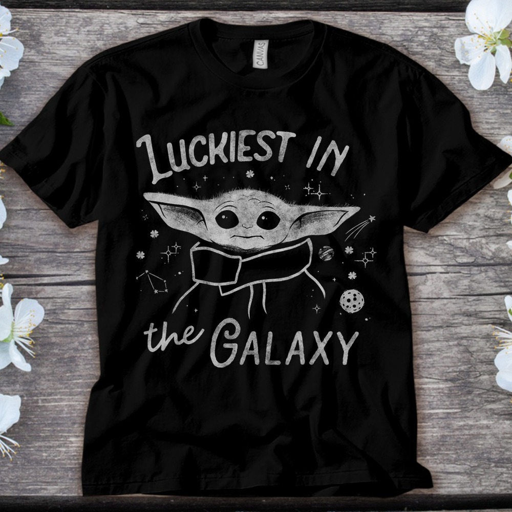 Baby Yoda Star Wars The Mandalorian The Child Luckiest In The Galaxy Unisex